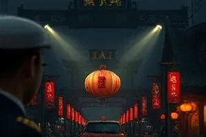 雪原邮差：雪原公路上一辆孤独行驶的绿色邮车